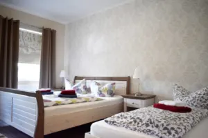 Vierbettzimmer der Pension am Schloss